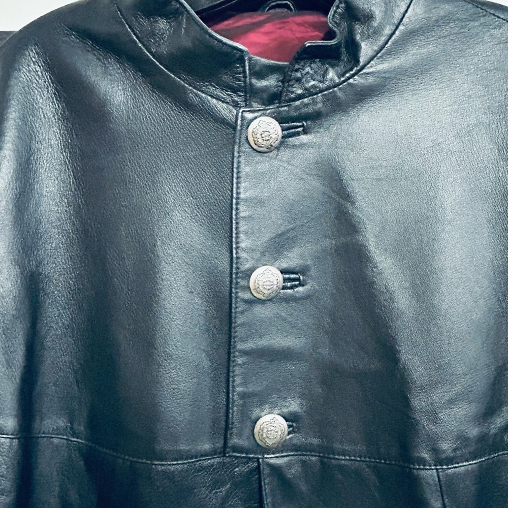 Amazing Black Leather Cape